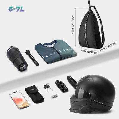 6. Rockbros H34 Rucksack mit Helmhalterung – Schwarz