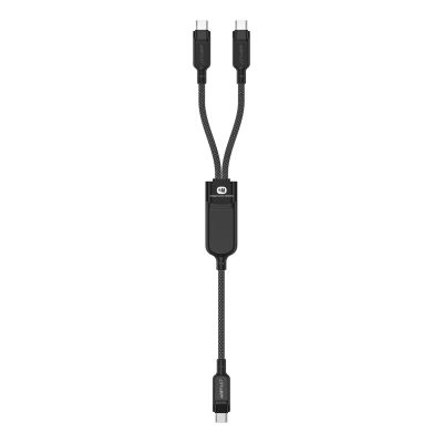 Acefast C5 USB-C – USB-C / USB-C 2in1 100 W 480 Mbit/s Kabel – Schwarz