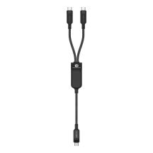 Acefast C5 USB-C – USB-C / USB-C 2in1 100 W 480 Mbit/s Kabel – Schwarz
