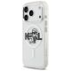 2. Karl Lagerfeld IML Glitter Karl & Choupette Sketch Logo MagSafe Case für iPhone 17 Pro – Transparent