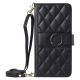 10. Samsung Galaxy A37 5G Leder-Wallet-Case mit Ständer und Schultergurt – Schwarz