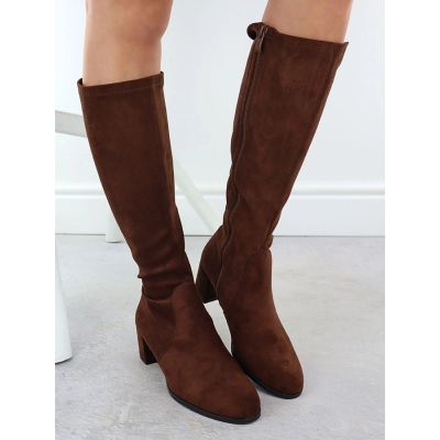 9. Braune Damenstiefel aus Veloursleder Sergio Leone KZ205