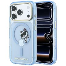 Karl Lagerfeld Peekaboo Logo MagSafe Hülle für iPhone 18 Pro / 17 Pro - hellblau