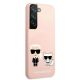 4. Karl Lagerfeld KLHCS22MSSKCI S22+ S906 hardcase jasno różowy/light pink Silicone Ikonik Karl & Choupette