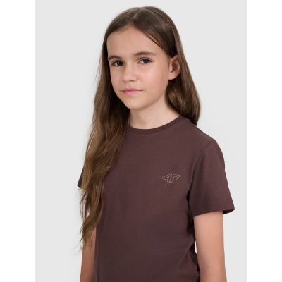 5. Einfarbiges Standard-T-Shirt (2er-Set) für Kinder 4F 4FJRAW25TTSHU3157-90S