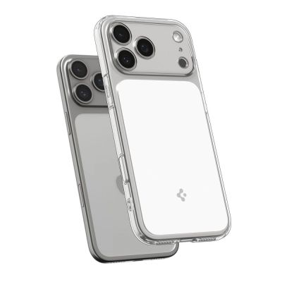 5. Spigen Ultra Hybrid "T" MagSafe Case für iPhone 17 Pro - Klar und Weiß