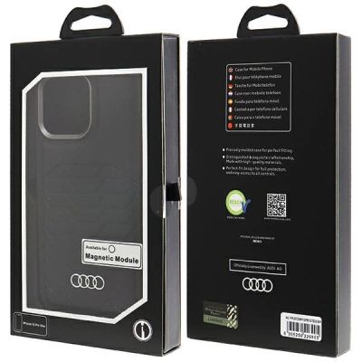 7. Audi Kunstlederhülle mit MagSafe für iPhone 15 Pro Max – schwarz