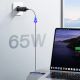11. Joyroom JR-TG10 65W GaN 2x USB-C + USB-A Wandladegerät mit 100W USB-C - USB-C 1,2m Kabel - schwarz