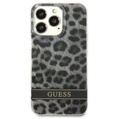 3. Guess GUHCP13LHSLEOK iPhone 13 Pro / 13 6.1" grau/graues Hardcase Leopard