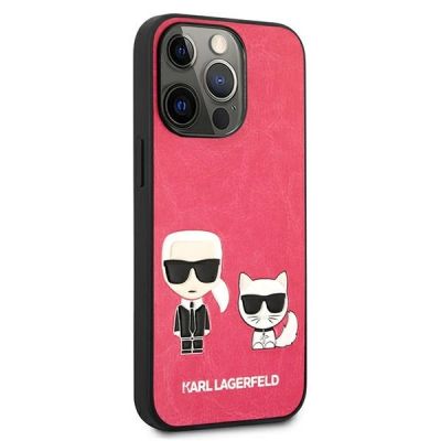 4. Karl Lagerfeld Ikonik Karl&Choupette Hülle für iPhone 13 Pro / iPhone 13 - Fuchsia