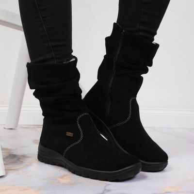 3. RIEKER W RKR130 isolierte Lederstiefeletten
