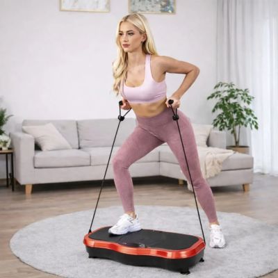 9. Extralink Moonwalk Spin Move Vibrationsplattform für Fitnessübungen 200W rot