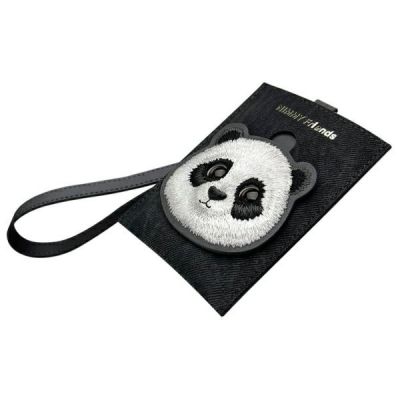 7. Nimmy Big Eyed Pet 2.0 Panda 3-in-1 Handytasche + Geldbörse + Tracker-Hülle - Schwarz