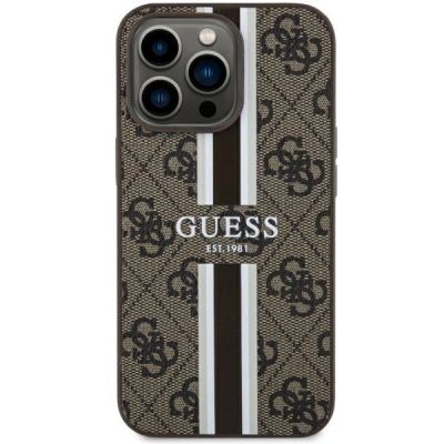 3. Guess GUHMP13LP4RPSW iPhone 13 Pro / 13 6,1" braun/braunes Hardcase 4G bedruckte Streifen MagSafe