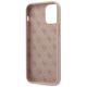 4. Guess GUHCP12SLSLMGLP iPhone 12 mini 5.4" Hellrosa/Hellrosa Hardcase Silikonschrift Gold Logo