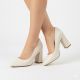 12. Perlbeige Pumps mit spitzer Zehenpartie von Sergio Leone (Modell PB216)