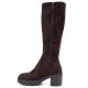 3. Damen-Wildlederstiefel mit Warmfutter in Schokoladenbraun Vinceza 58332