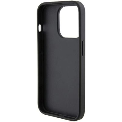 8. Ferrari Grip Stand Metall-Logo-Hülle für iPhone 15 Pro – Schwarz