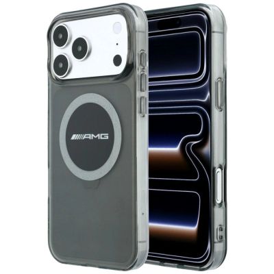 Mercedes AMG IML Transparent Bicolor Block MagSafe Hülle für iPhone 18 Pro Max / 17 Pro Max – Schwarz und Grau