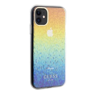 4. Guess IML Faceted Mirror Disco Iridescent Hülle für iPhone 11 / Xr – mehrfarbig