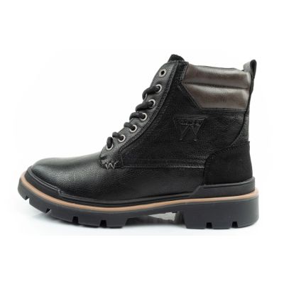 2. Wrangler Nevada Herren Schuhe Chelsea Boots elegant modisch Schnürer Schwarz