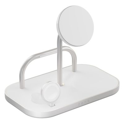 ZENS ZEDC29W/00 Ladegerät, für den Innenbereich, Netzanschluss, USB, kabelloses Laden, 1 m, Silber, Weiß