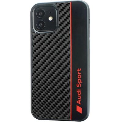 2. Audi Carbon Fiber Stripe iPhone 11 / Xr 6,1" schwarz/schwarzes Hardcase AUS-TPUPCIP11-R8/D1-BK