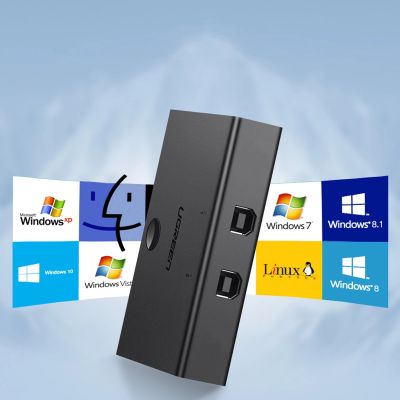 6. Ugreen Switch 2xUSB-B - USB-A schwarz (30345)