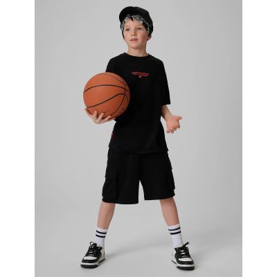 4. Locker geschnittenes Jungen-T-Shirt mit Aufdruck 4F 4FJRSS26TTSHM3835-20S