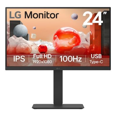 LG 24BA750-B Computermonitor, 60,5 cm (23,8 Zoll), 1920 x 1080 Pixel, Full HD LCD, Schwarz