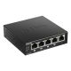 2. D-Link DGS-1005P/E Netzwerkkarte, unmanaged Gigabit Ethernet (10/100/1000) mit PoE-Unterstützung, Schwarz