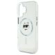6. Karl Lagerfeld IML Metal Choupette Head MagSafe Hülle für iPhone 16 - Weiß