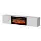 5. LARA TV-Schrank 183x35x37 weiß matt + schwarzer Kamin