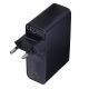 4. GEMBIRD SCHNELLES 4-PORT-GAN-NETZLADEGERÄT (PD) USB (3X USB-A + 1X USB TYP-C) 100 W, SCHWARZ