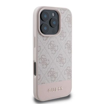 2. Guess 4G Bottom Stripe Hülle für iPhone 16 Pro – Rosa