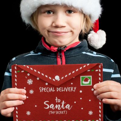 5. Weihnachtsbriefumschlag an den Weihnachtsmann, Filz, 26 x 16 cm, Sonderversand