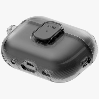 5. Uniq Glase Pro Schutzhülle für AirPods Pro 3 mit Schloss – Transparent Schwarz
