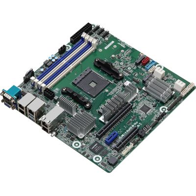6. ASRock X570D4U-2L2T/BCM Motherboard 1x AM4 AMD Ryzen X570 (4xDIMM, SATA, 2xM.2, 2xGbE, 2x10GbE, IPMI)