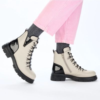 14. Gefütterte beige Damen-Arbeitsstiefel Rieker Z9152-60