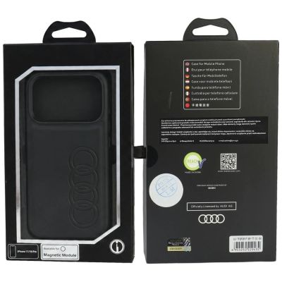 5. Audi TT MagSafe-Hülle aus Kunstleder für iPhone 18 Pro / 17 Pro – Schwarz