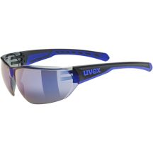 UVEX Equate Radbrille, schwarz/blau matt/verspiegelt blau