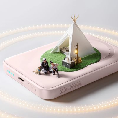 7. Powerbank Baseus EnerFill FM11 Ultra-Mini 10000 mAh 22,5 W induktiv, MagSafe-kompatibel, mit weißem Basus Simple USB-C-Kabel 20 V/3 A 0,3 m – rosa