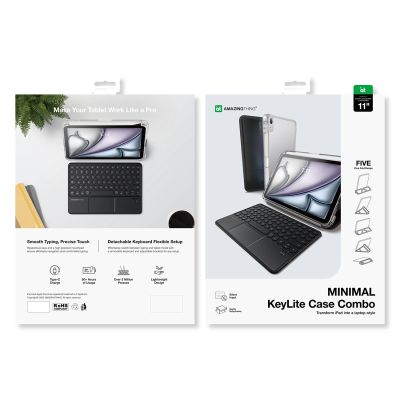 5. AmazingThing Minimal Case KeyLite Combo Tastaturhülle für iPad Air 11" M3/M4 (2025/2026) - Schwarz