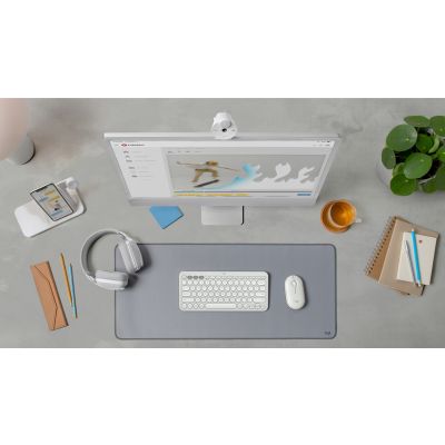20. Logitech 920-012204 Tastatur und Maus (universell, kabellos, RF + Bluetooth, QWERTZ-Tastatur, Deutsch, Weiß)