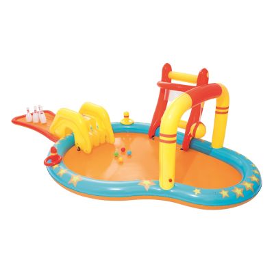 4. Bestway 53068 Aufblasbarer Spielplatz 435x213x117cm