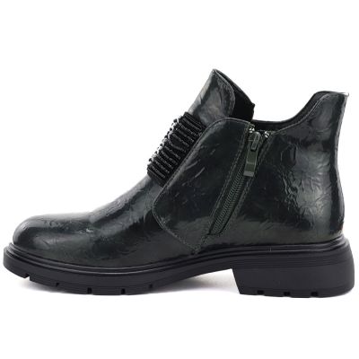 3. Damen-Ankle-Boots aus Lackleder, grün, M.Daszyński MR2501