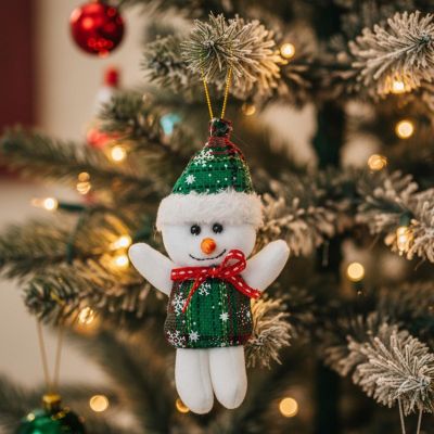 4. Schneemann-Anhänger, 16 x 9 x 5 cm