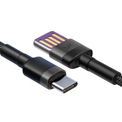 3. Baseus Cafule Kabel USB Typ C SuperCharge 40W Quick Charge 3.0 QC 3.0 Kabel 1m grau-schwarz (CATKLF-PG1)