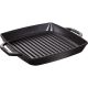STAUB Quadratische Grillpfanne aus Gusseisen mit zwei Griffen 40511-683-0 - Schwarz 28 cm