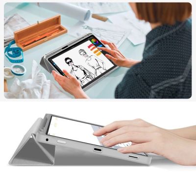 9. Tech-Protect SmartCase Stifthülle für Samsung Galaxy Tab S9 11.0 / S9 FE / S10 FE / S10 Lite 10.9 X710 / X716B / X510 / X516B / X520 / X526 / X400 / X406B – Grau